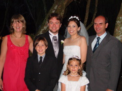 Flavia, Eduardo, Carlos, Adriana, Eduardo e Aline