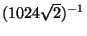 $(1024 \sqrt{2})^{-1}$