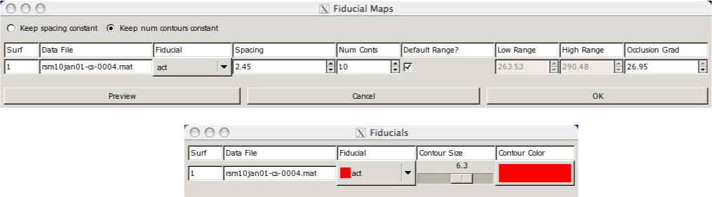 Fiducials Window