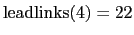 ${\rm leadlinks}(4)=22$
