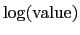$\log({\rm value})$