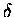 $\displaystyle \delta$