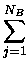 $\displaystyle \sum_{j=1}^{N_{B}}$
