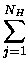 $\displaystyle \sum_{j=1}^{N_{H}}$